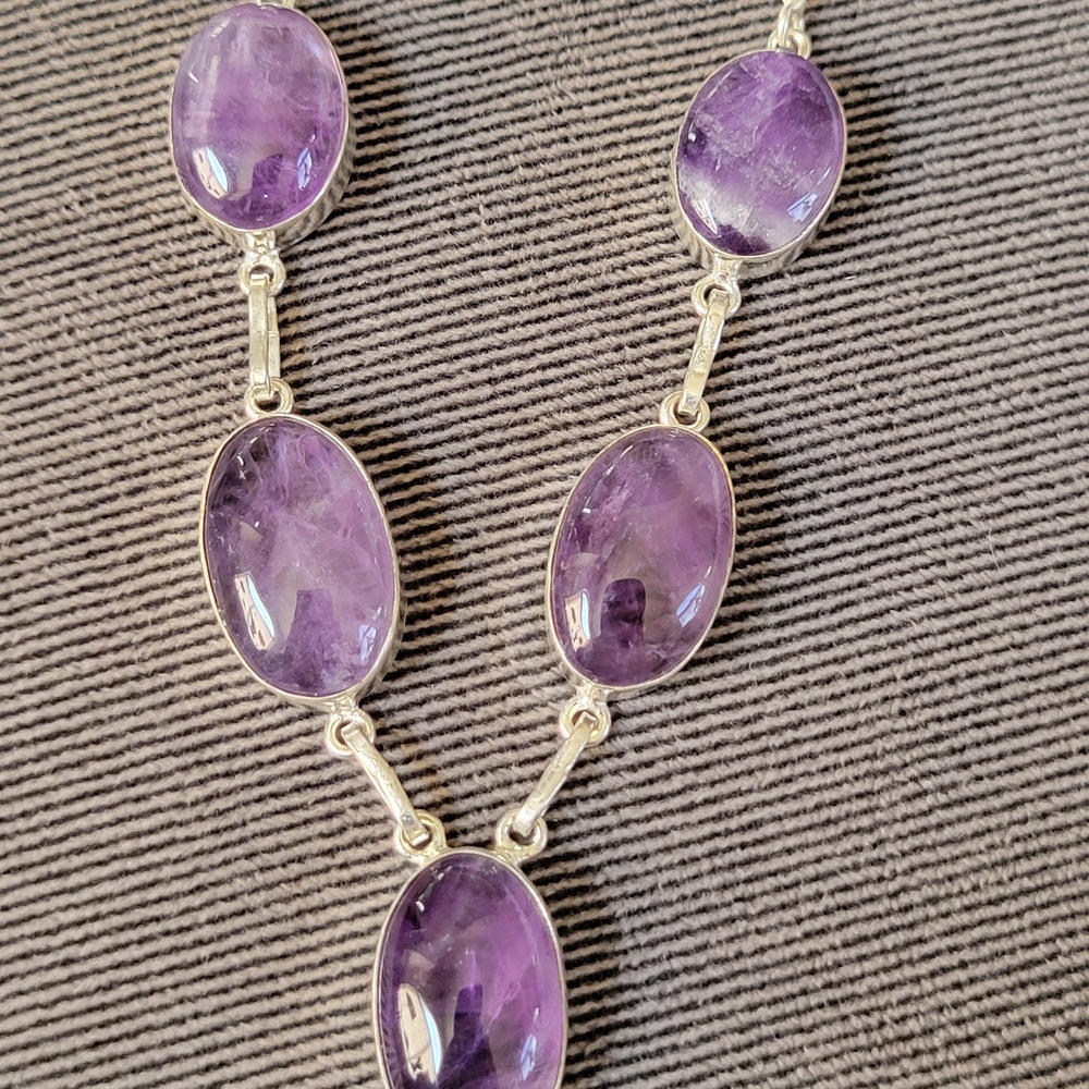 Elegant Purple Gemstone Necklace